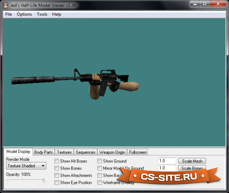 Программа просмотра моделей CS 1.6 — Half-Life Model Viewer 1.2.5