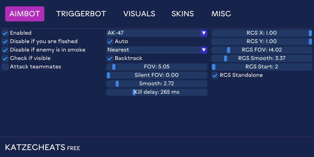 Чит «KatzeCheats» для CS:GO